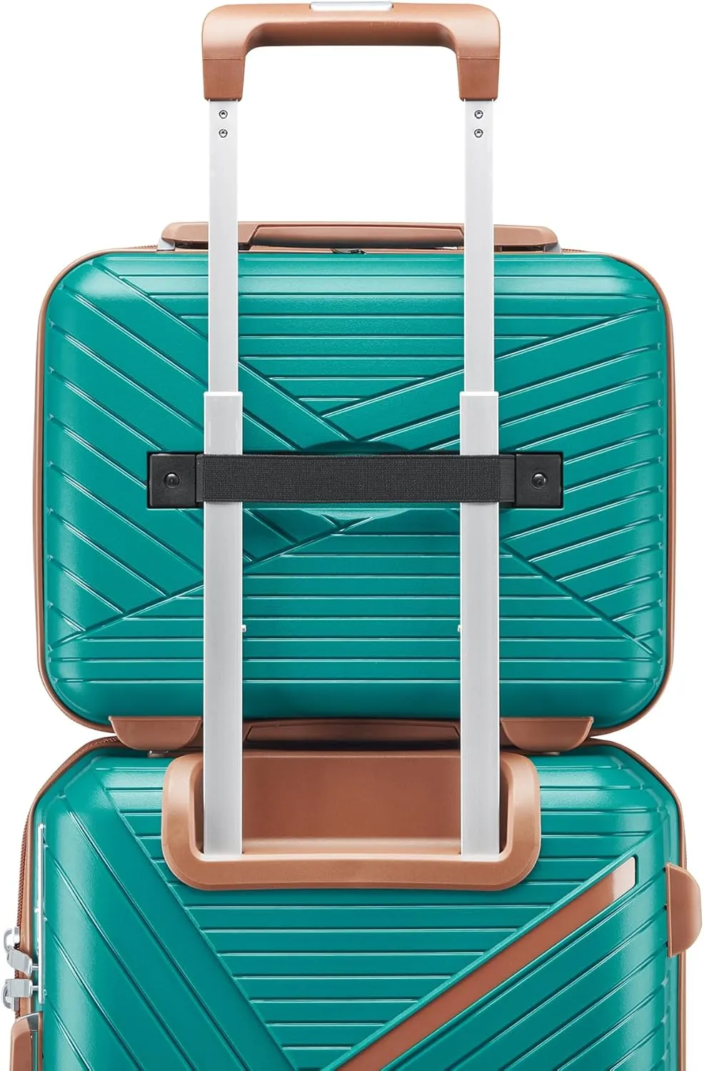 4 Piece Expandable Lightweight Suitcase Set with 4 Double 360 Mute Spinner Wheels, PP Material, TSA Lock, Travel Luggage for Family, Business, and Personal Use (14"/20"/24"/28") (Coral)