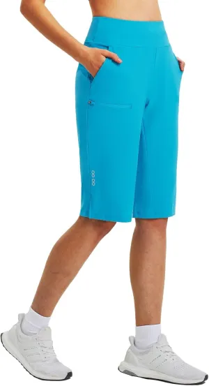 baleaf Women's Bermuda Long Shorts Knee Length Quick Dry Zipper Pockets Lightweight Hiking Cycling UPF 50 