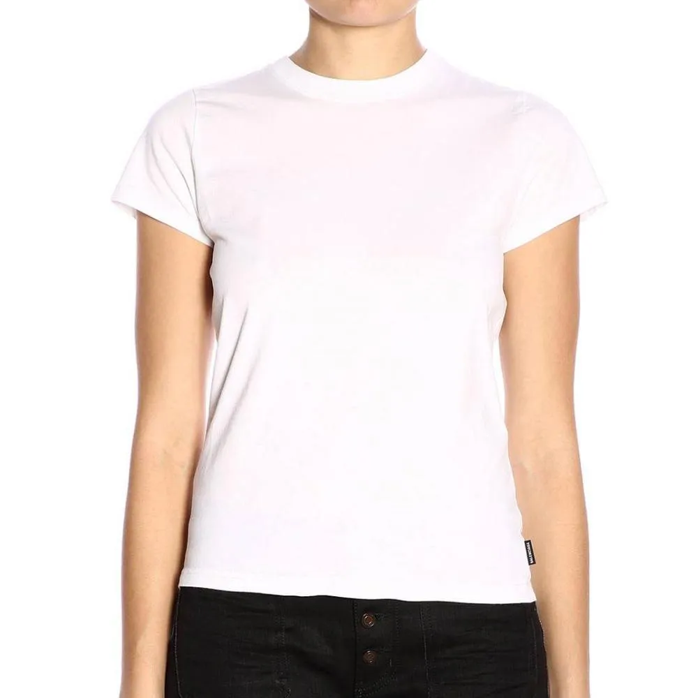 Balenciaga Women's 'Gender Neutral' Logo Cotton T-Shirt White