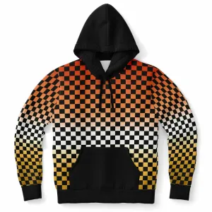 Butch Lesbian Pride Black Contrast Checkered Pullover Hoodie