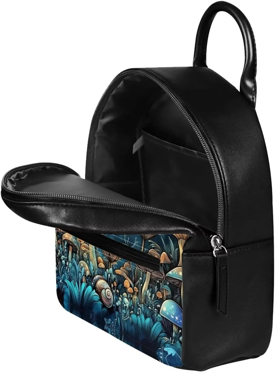 Cozeyat Leather Womens Backpack Purse for Women Black Fashion Cute Backpack Purse for Teens Cat Ladies Shoulder Bag Mini Backpacks Tote for Teen Girls Small College Bookbag for Work School Travel