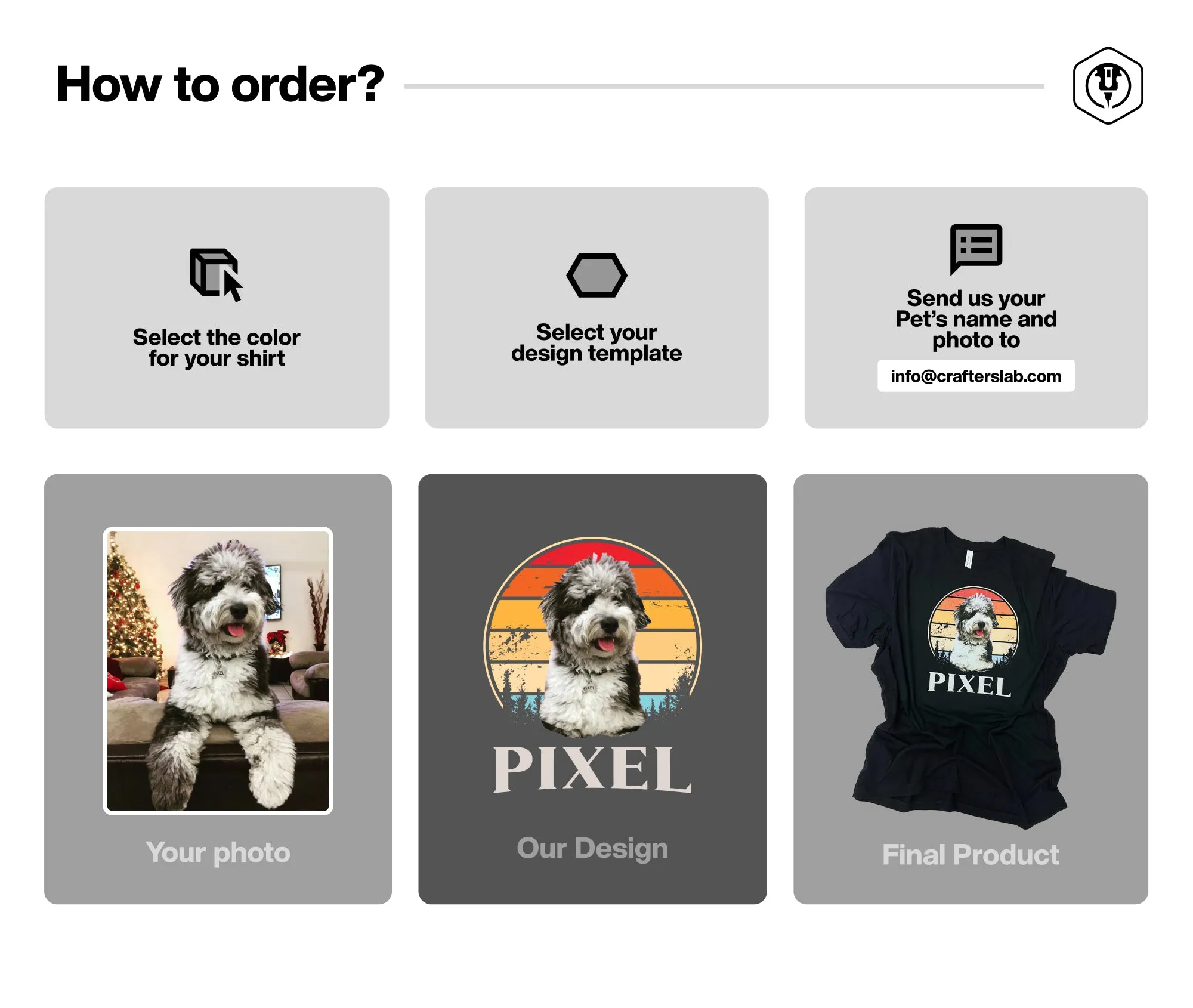 Custom T-Shirt Full Color Dog Design - Gildan 5000