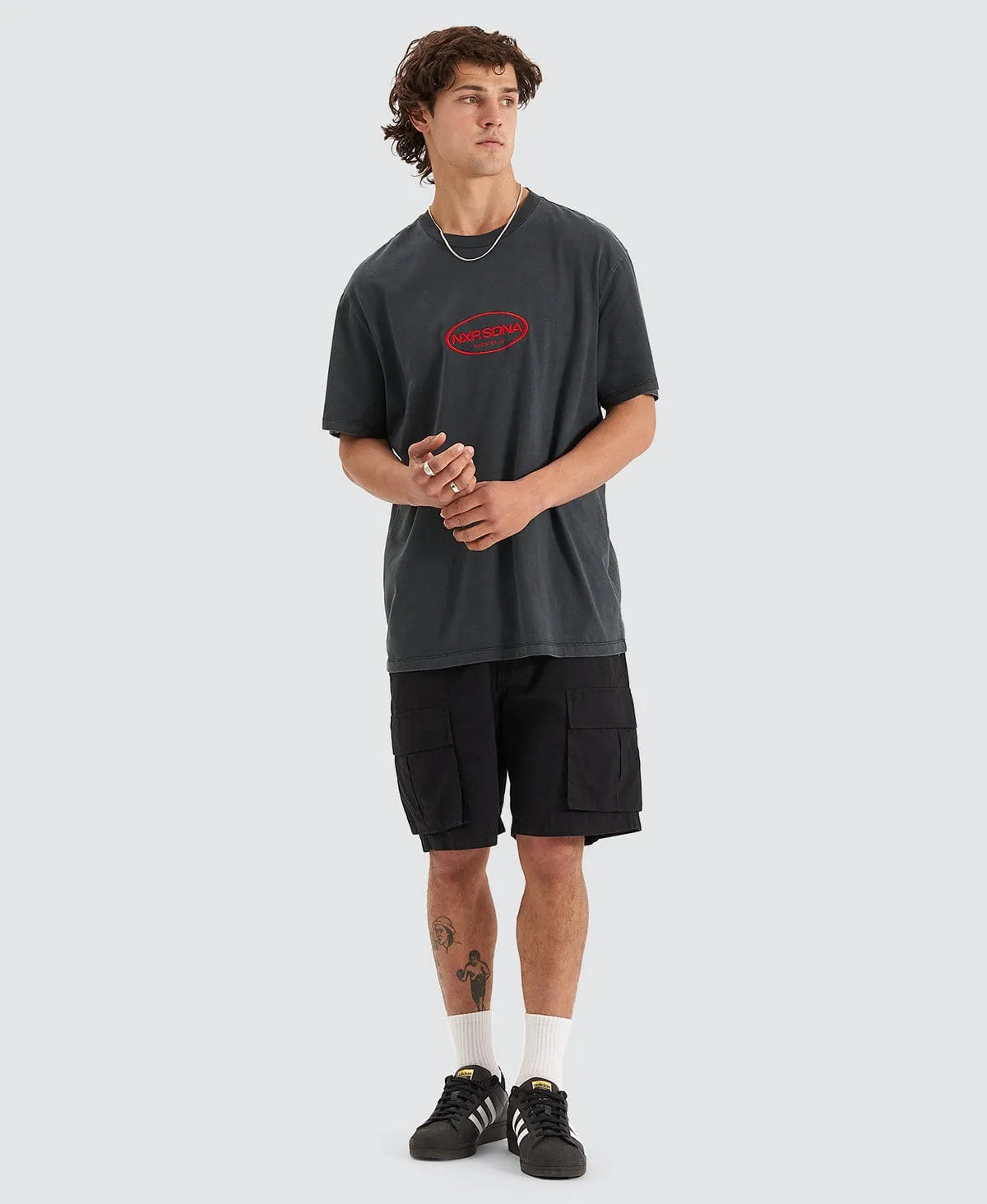 Cycle Relaxed T-Shirt Pigment Anthracite Black
