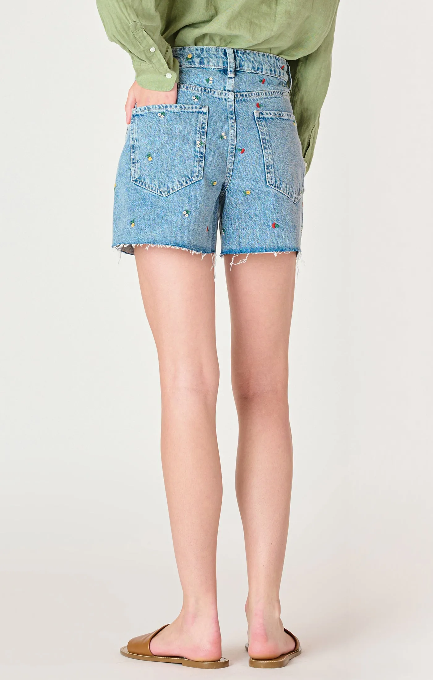 DEX Embroidered Denim Shorts