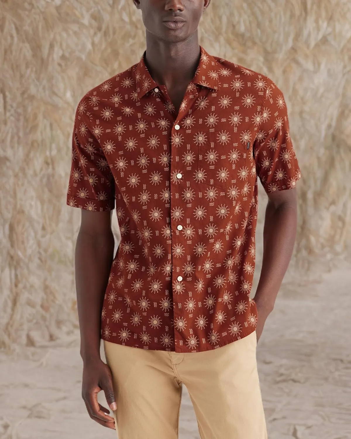 DOCKERS Mens Short Sleeve Camp Collar Shirt (Regular and Big & Tall)