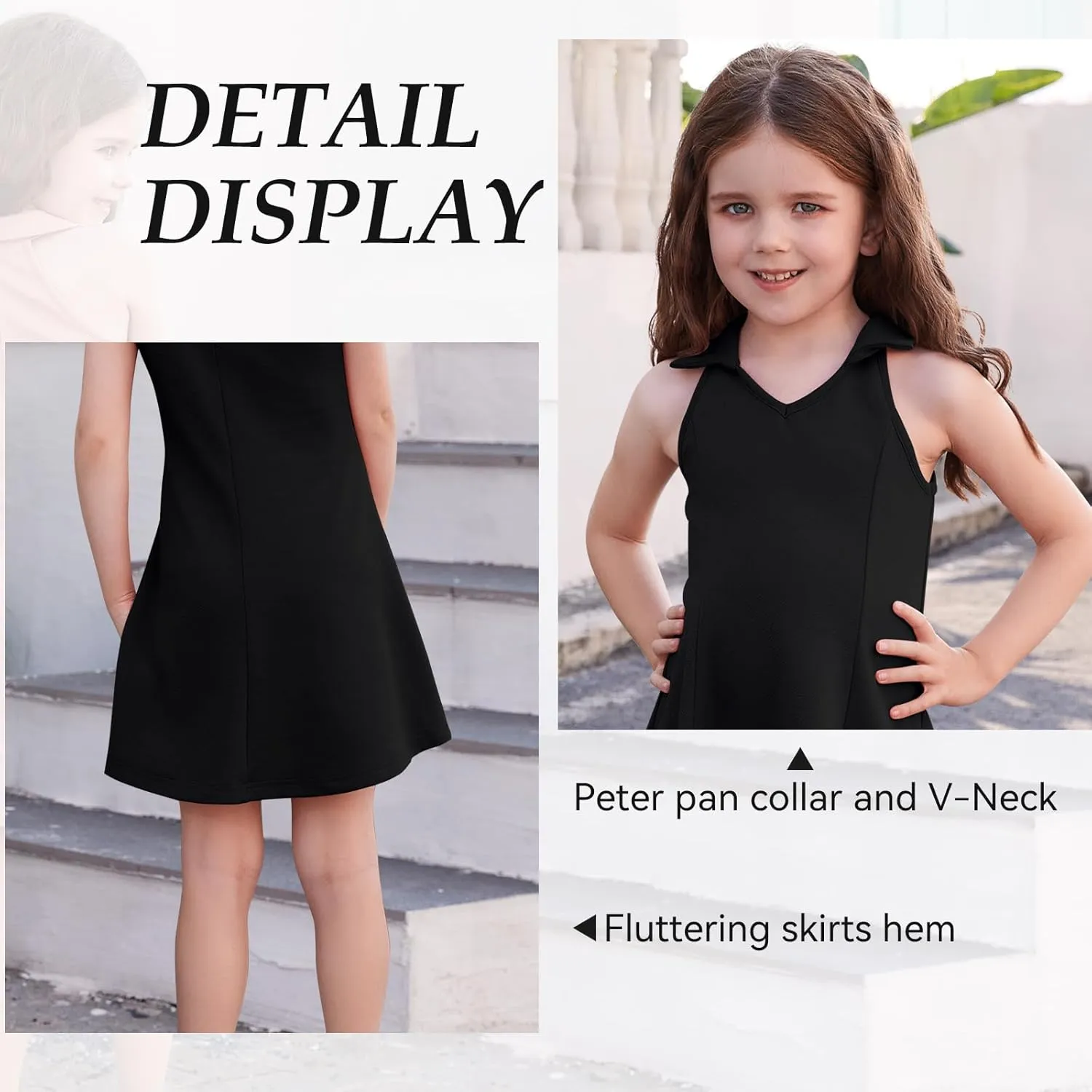 DREAM BUS Baby Girls Sleeveless Dress Toddler Girls Summer Dress A-Line Holiday Sundress for Little Girls Toddler Beach Dress