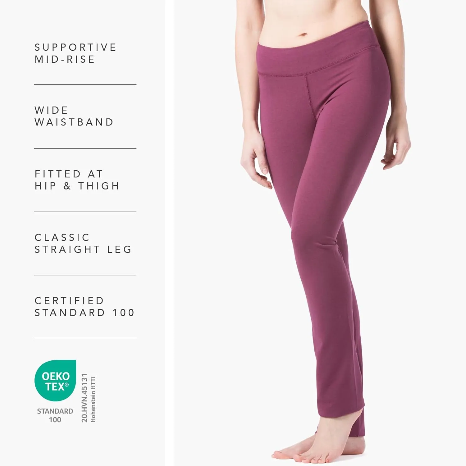 Fishers Finery Women's Ecofabric Straight Leg Yoga Pant
