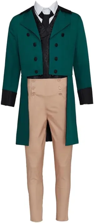 Fortunehouse Men's Victorian Fancy Outfit 18th Century Regency Tailcoat Vest Costume