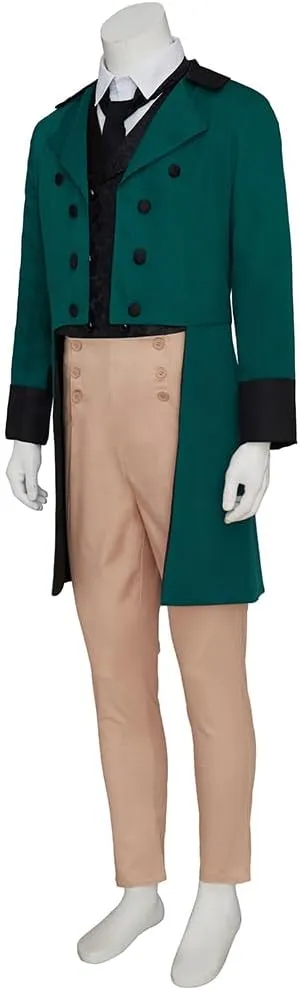 Fortunehouse Men's Victorian Fancy Outfit 18th Century Regency Tailcoat Vest Costume