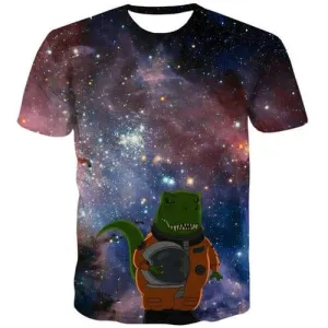 Galaxy Space T-shirt Men Nebula T shirts Funny Astronaut Tshirt Printed Animal Tshirt Anime Gothic T-shirts 3d Short Sleeve