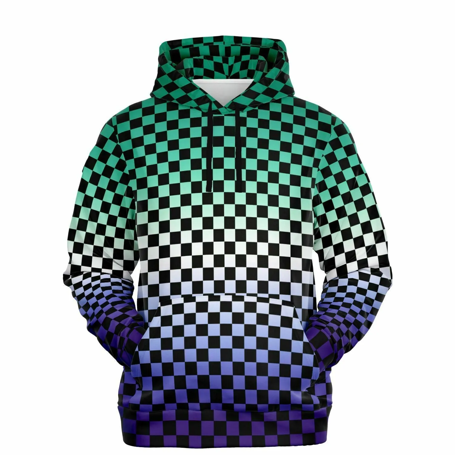 Gay Vincian Pride Black Checkered Pullover Hoodie
