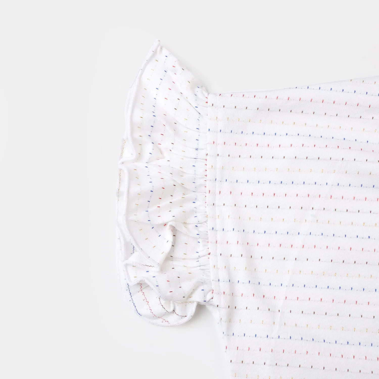 Girls Cotton T-Shirt Fancy - White