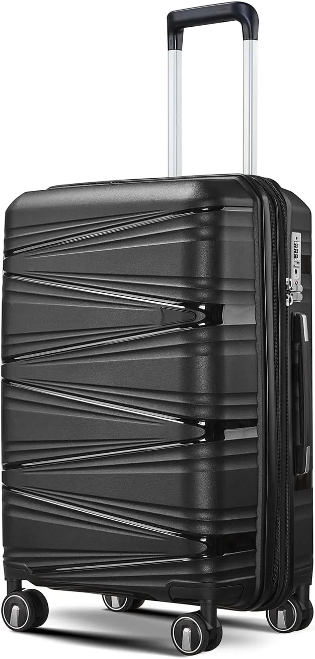 Henf 4 Piece Hardside Luggage Set(14/20/24/28), Lightweight Hardshell Suitcase Set, Expandable Carry On Luggage Set with Double Spinner Wheels,TSA Lock,Travel Rolling Suitcase Clearance for Women Men