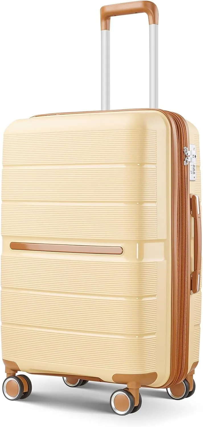 Henf 4 Piece Hardside Luggage Set(14/20/24/28), Lightweight Hardshell Suitcase Set, Expandable Carry On Luggage Set with Double Spinner Wheels,TSA Lock,Travel Rolling Suitcase Clearance for Women Men