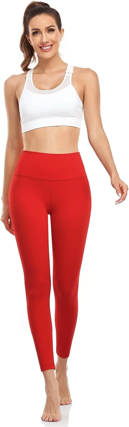 HeyNuts Pure&Plain Workout Pro/Yoga Pro 7/8 Athletic Leggings for Women, High Waisted Compression Tummy Control Pants 25''