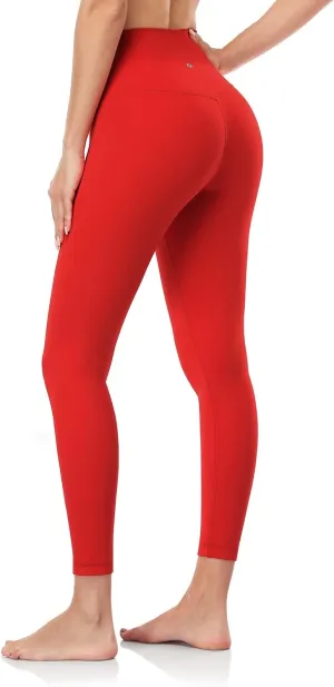HeyNuts Pure&Plain Workout Pro/Yoga Pro 7/8 Athletic Leggings for Women, High Waisted Compression Tummy Control Pants 25''