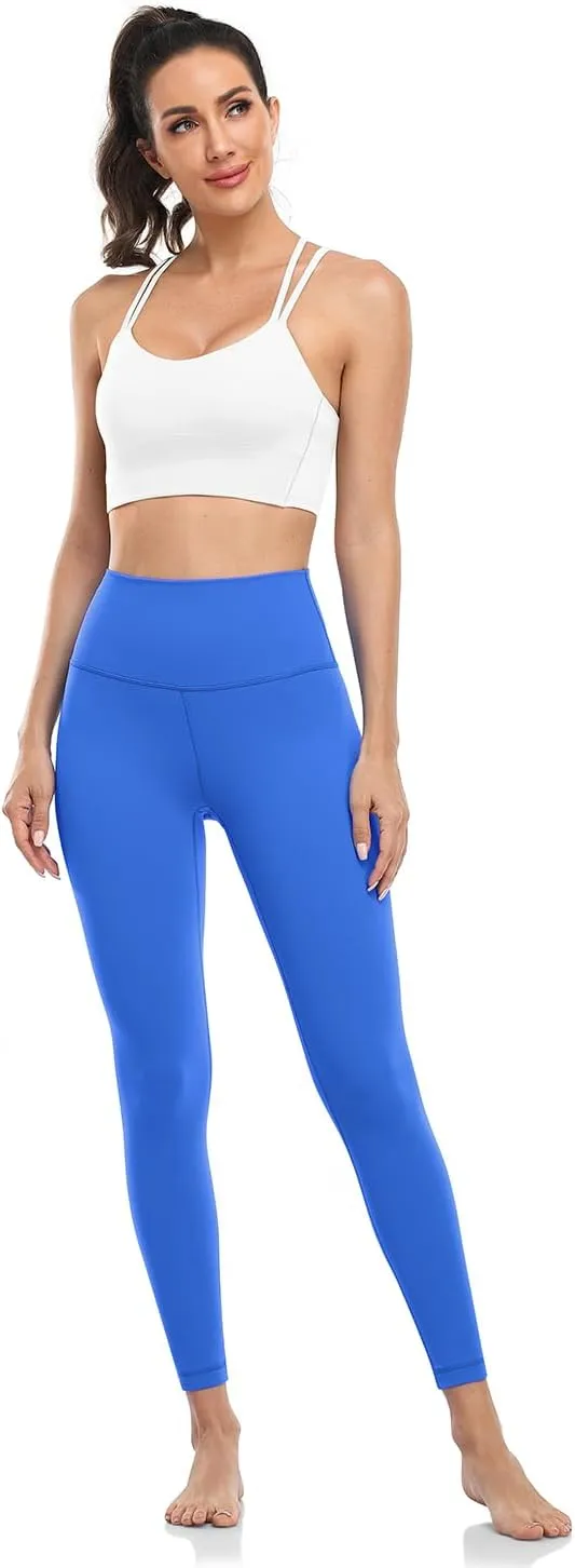 HeyNuts Pure&Plain Workout Pro/Yoga Pro 7/8 Athletic Leggings for Women, High Waisted Compression Tummy Control Pants 25''