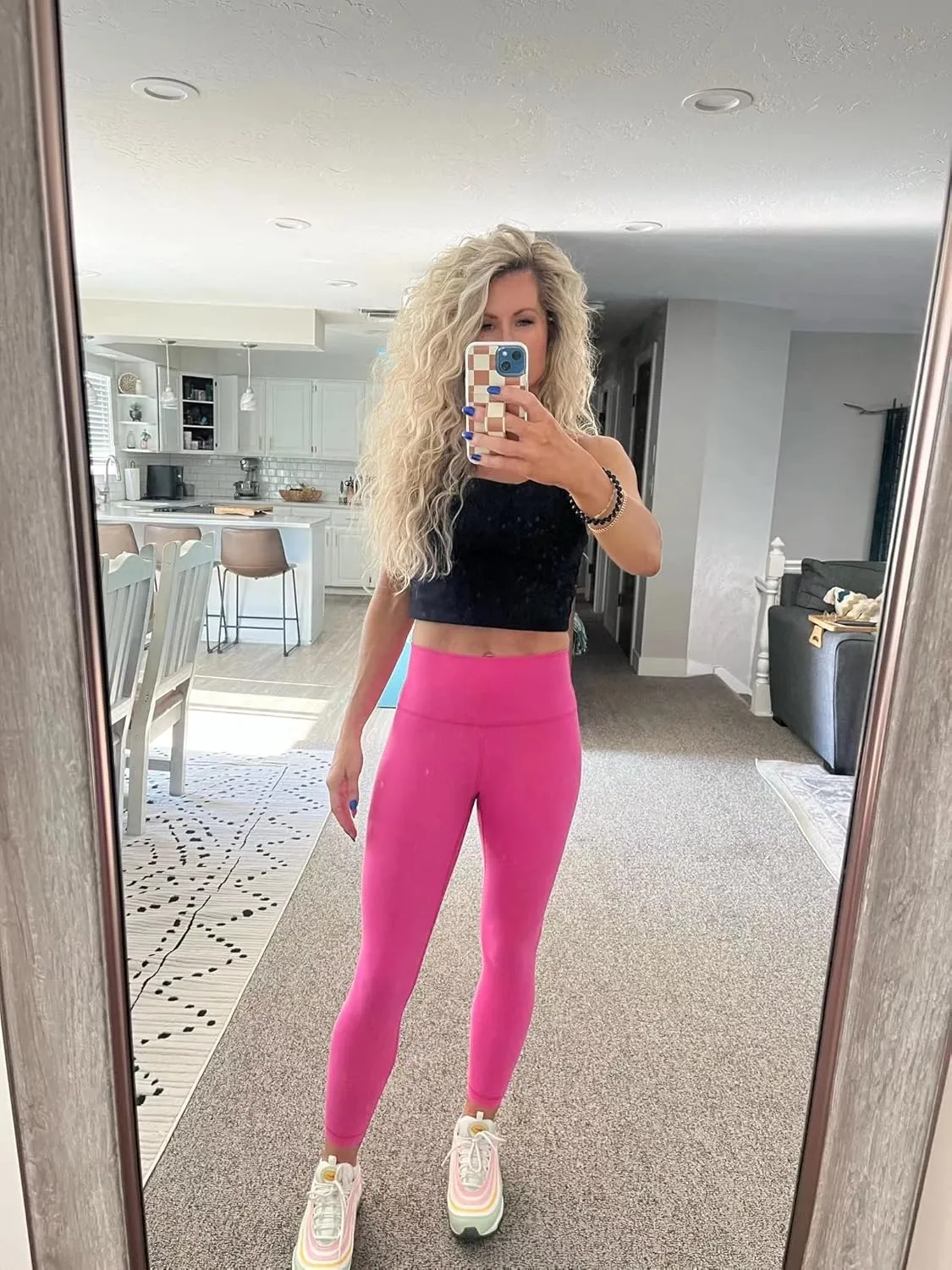 HeyNuts Pure&Plain Workout Pro/Yoga Pro 7/8 Athletic Leggings for Women, High Waisted Compression Tummy Control Pants 25''