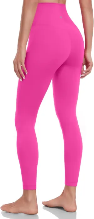 HeyNuts Pure&Plain Workout Pro/Yoga Pro 7/8 Athletic Leggings for Women, High Waisted Compression Tummy Control Pants 25''