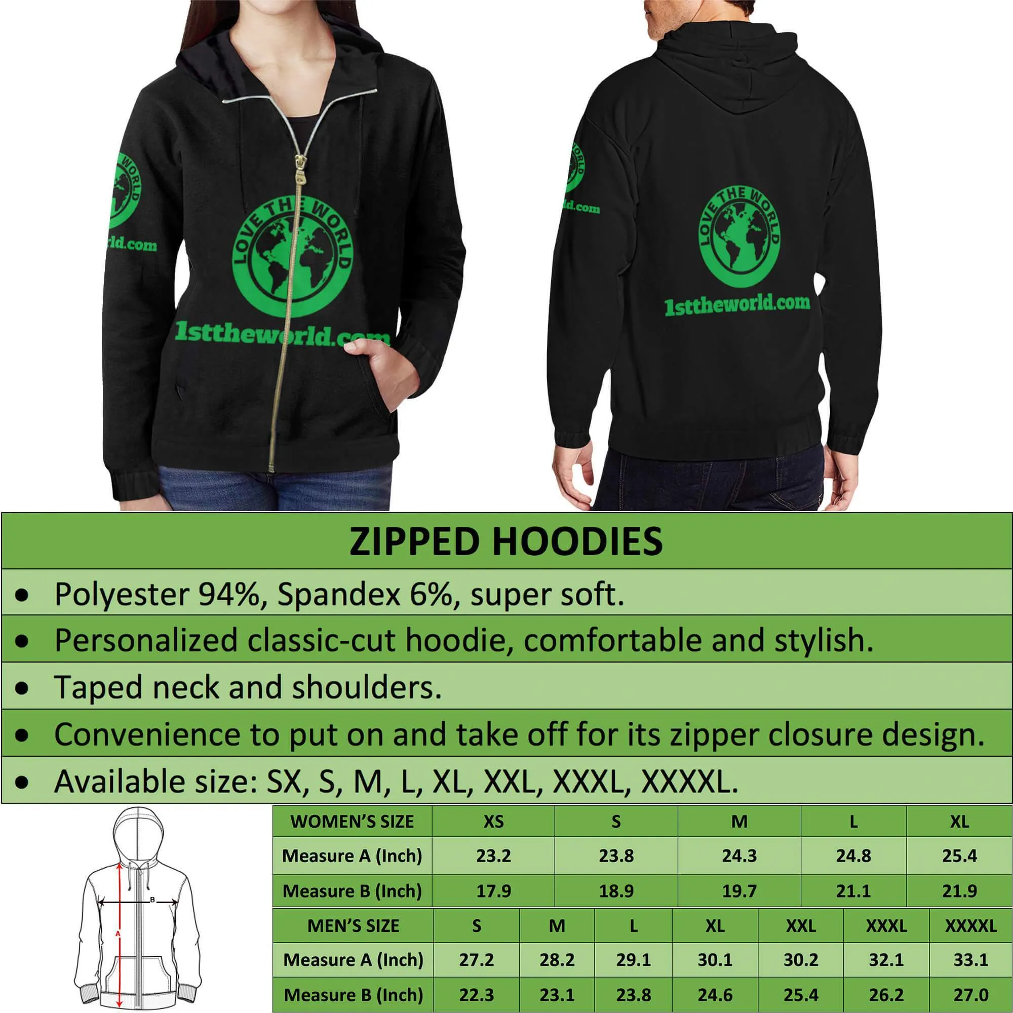 Hungary Special Zipper Hoodie A7