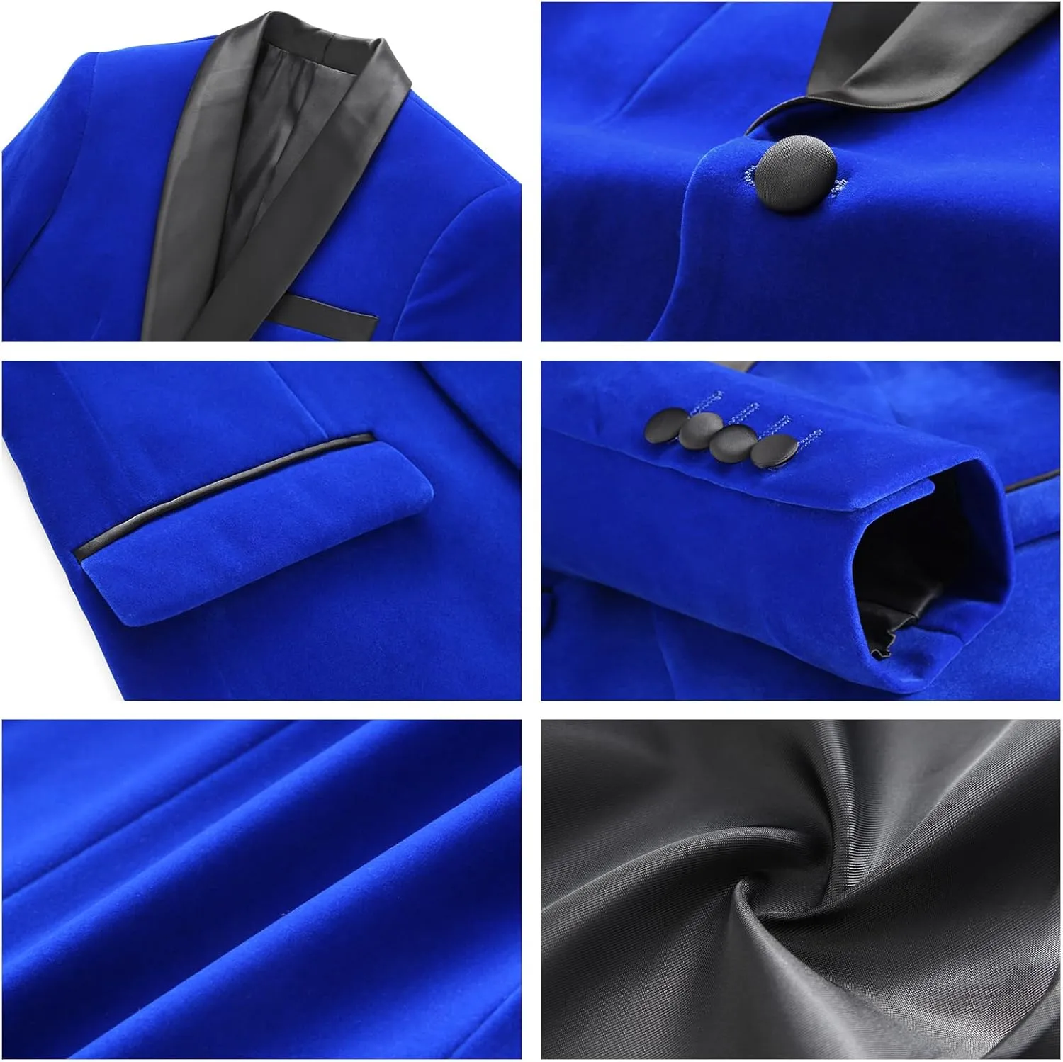 Lamgool Boys Velvet Tuxedo Suit 4 Piece Slim Fit Kids Formal Outfit Set with Blazer Dress Shirt Pant Bow Tie for Wedding