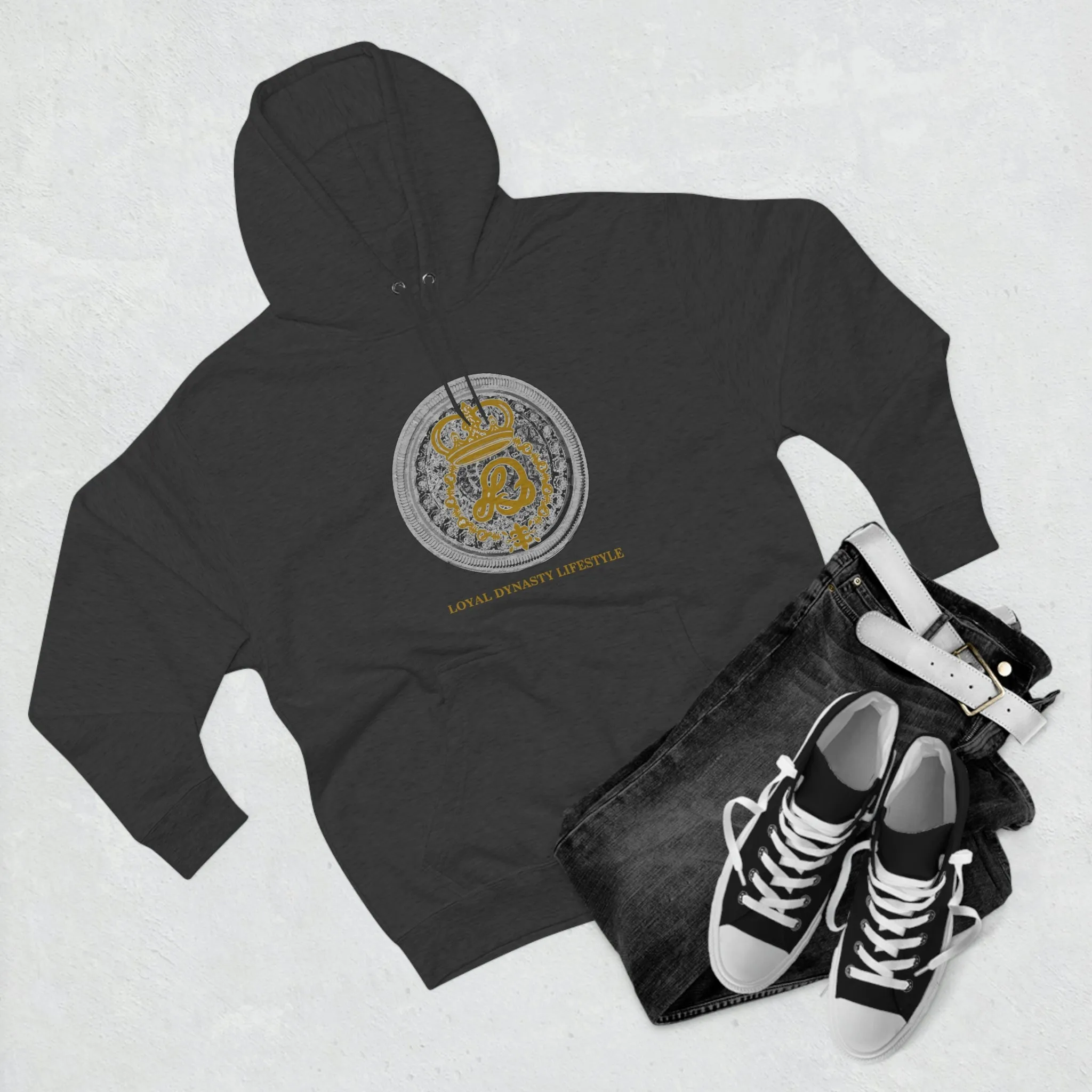 LD K.I.N.G & Crown Holder Unisex Premium Pullover Hoodie