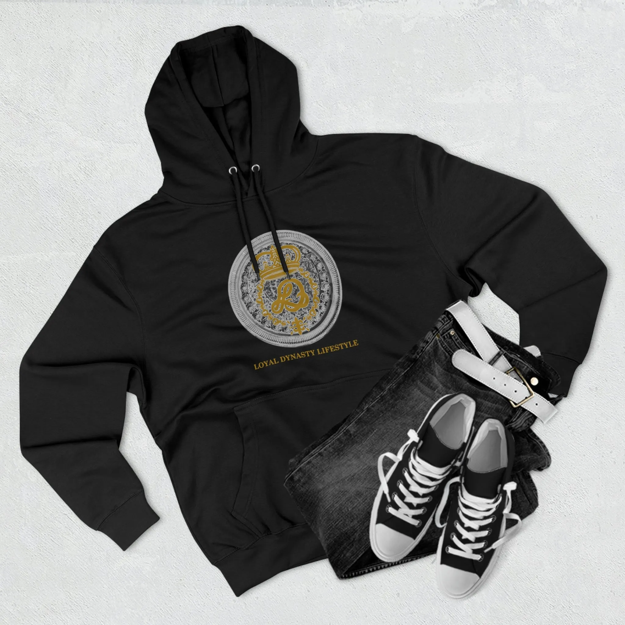 LD K.I.N.G & Crown Holder Unisex Premium Pullover Hoodie