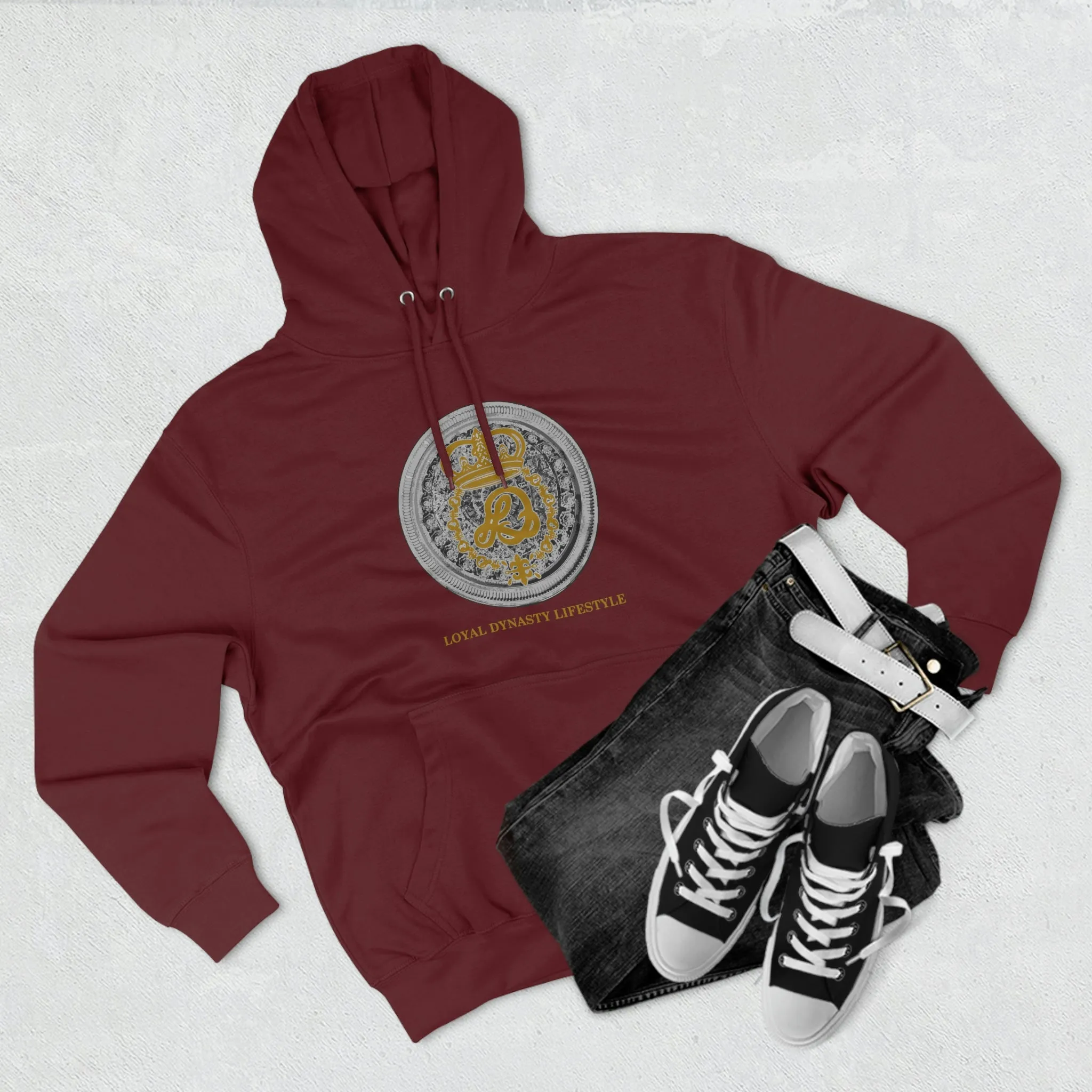 LD K.I.N.G & Crown Holder Unisex Premium Pullover Hoodie