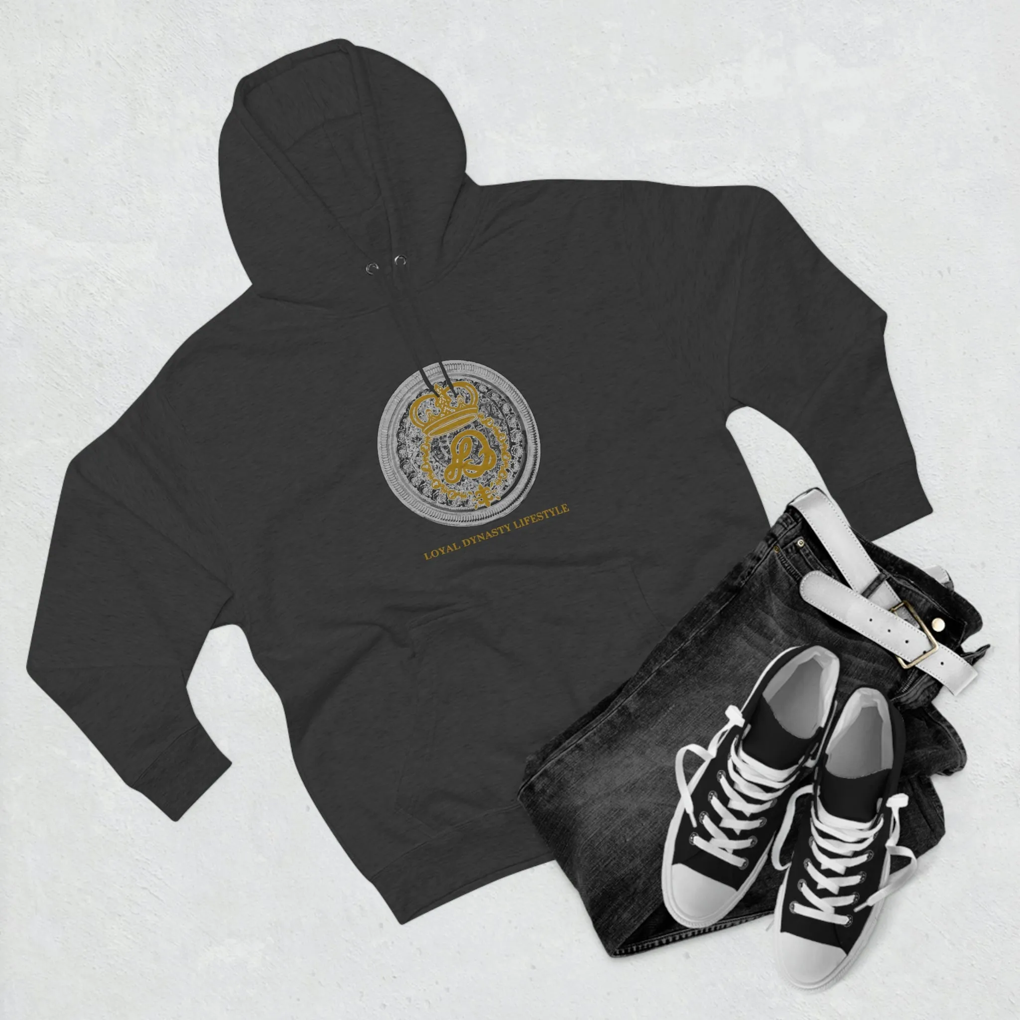 LD Spartan & Crown Holder Unisex Premium Pullover Hoodie
