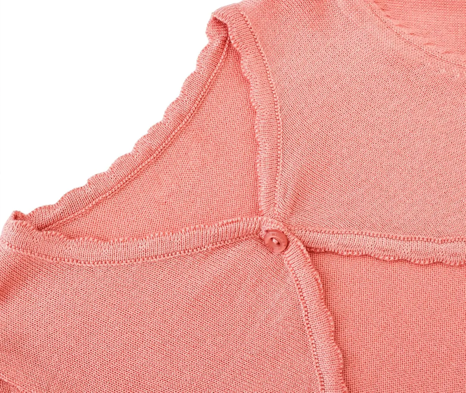 Lilax Baby Girls' Long Sleeve Cardigan Shrug, Button Closure Knitted Bolero