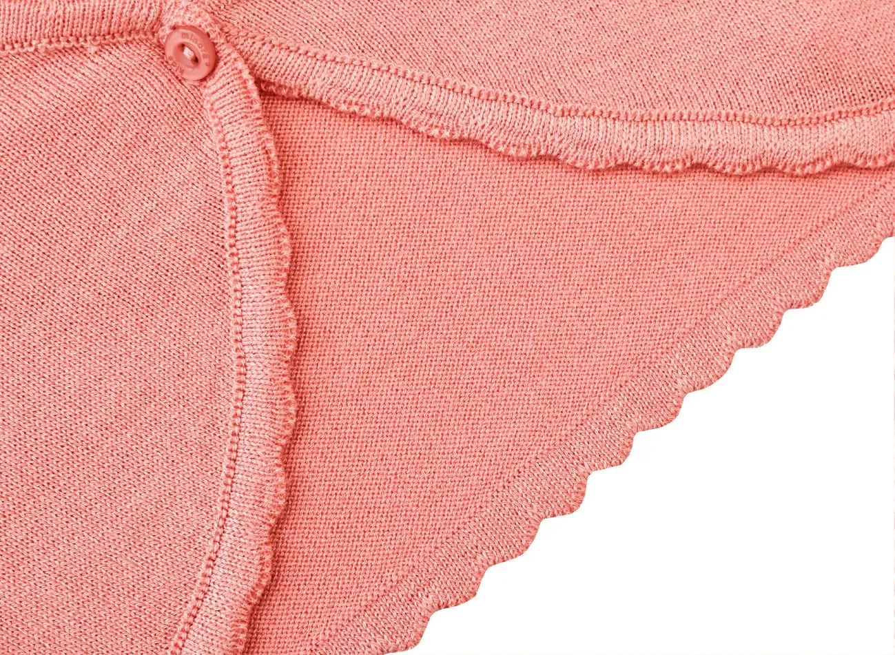 Lilax Baby Girls' Long Sleeve Cardigan Shrug, Button Closure Knitted Bolero