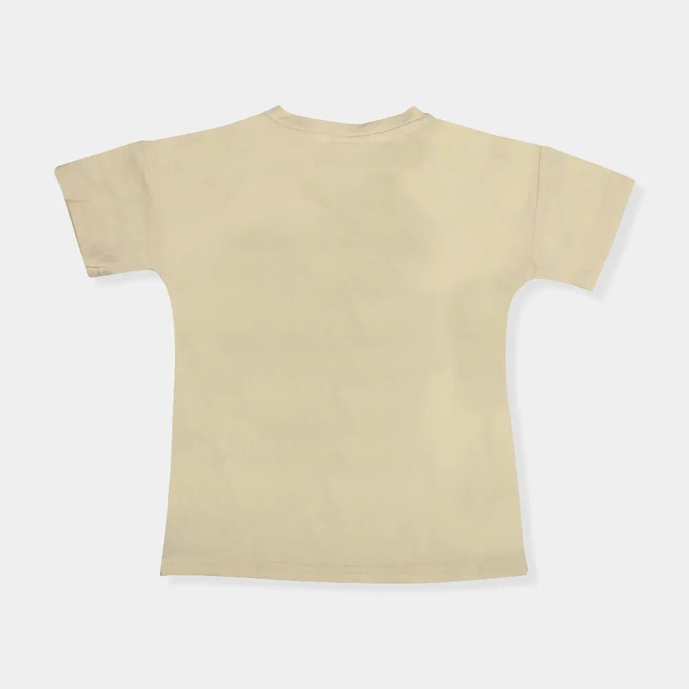 Lisbon Beach T-Shirt For Girls - Off-White
