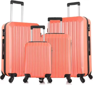 Luggage Sets 4 Piece, Expandable 16 20 24 28 PC ABS Suitcase with 360 Spinner Wheels TSA Lock