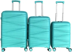 Luggage Sets(20in/24in/28in) with Spinner Wheels Hard Shell Luggage Hardside 3-Piece Set Lightweight Rolling Suitcase with TSA Lock for Travel Teal Blue