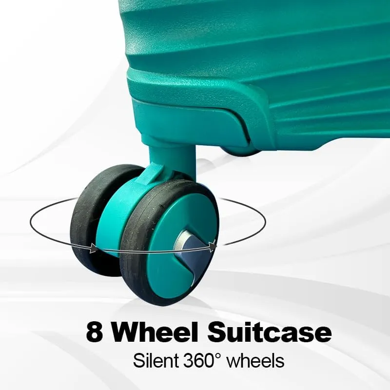 Luggage Sets(20in/24in/28in) with Spinner Wheels Hard Shell Luggage Hardside 3-Piece Set Lightweight Rolling Suitcase with TSA Lock for Travel Teal Blue