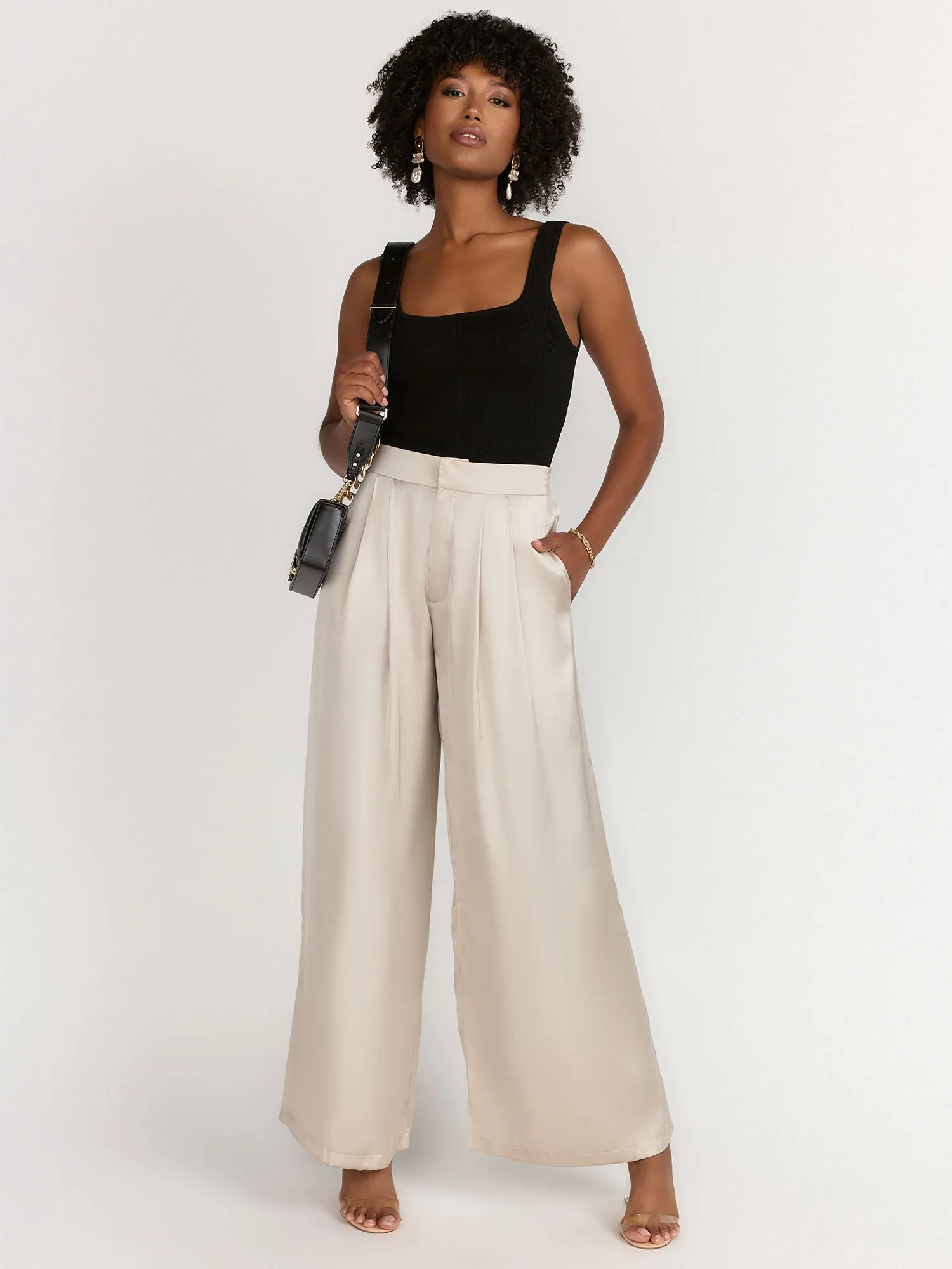 Mustard Seed Satin Wide Leg Pant - Brands We Love
