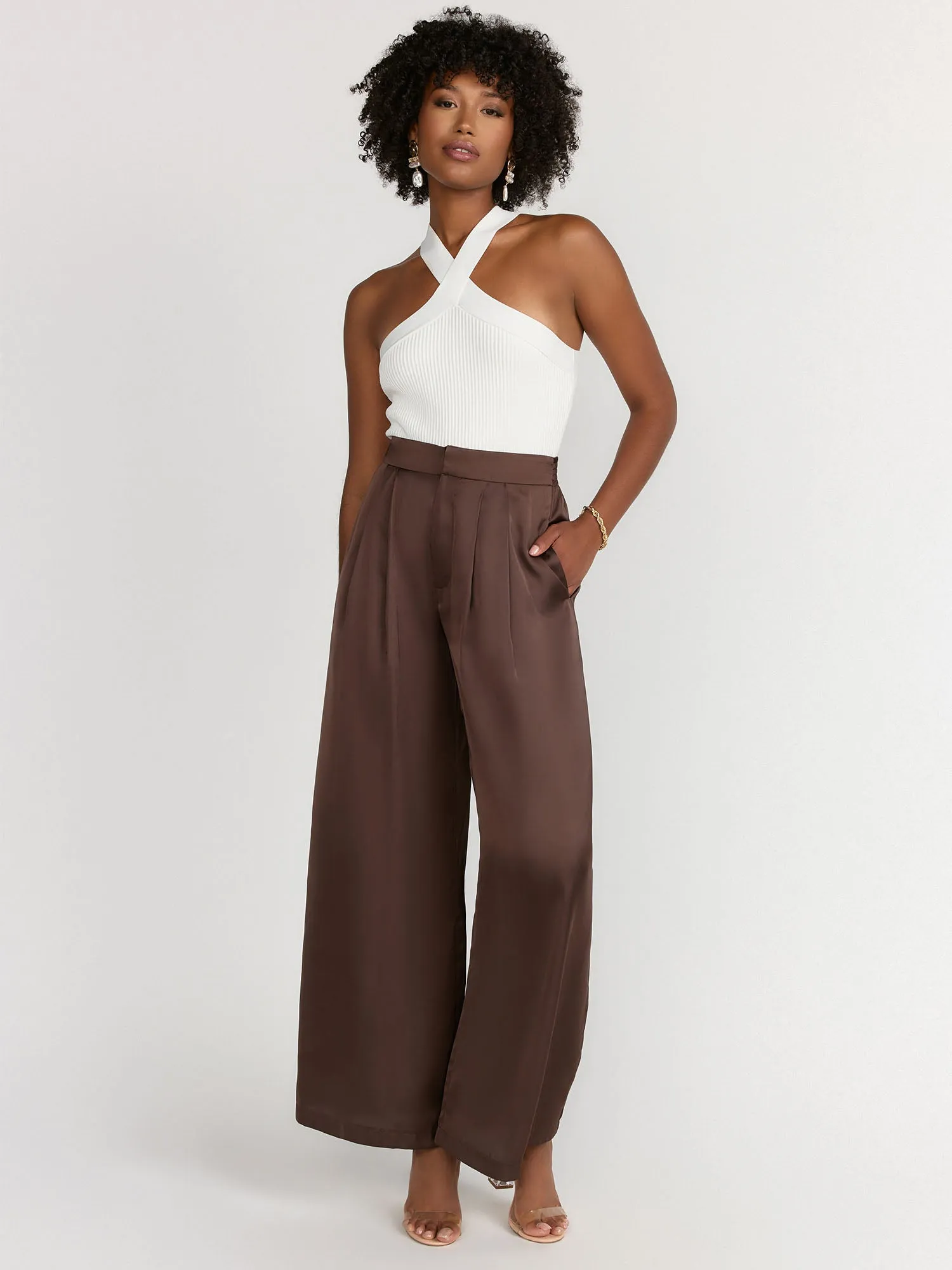 Mustard Seed Satin Wide Leg Pant - Brands We Love