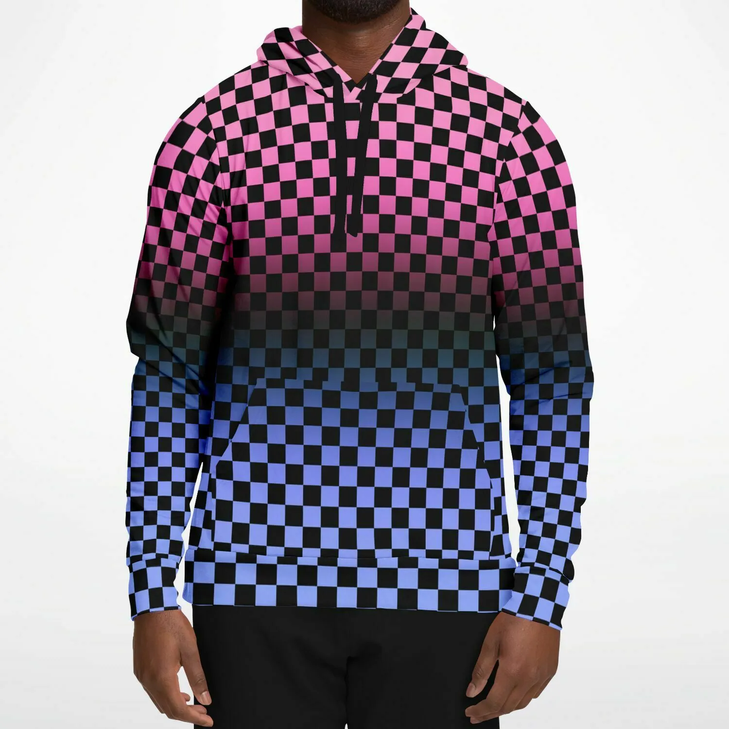 Omnisexual Pride Black Checkered Pullover Hoodie