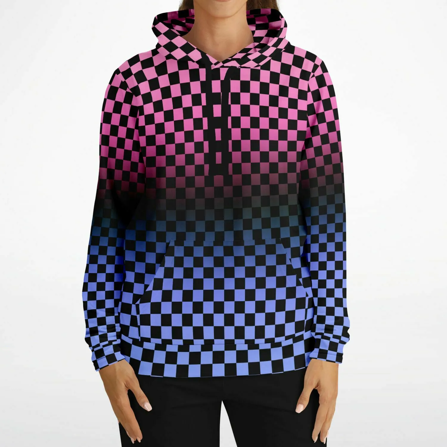 Omnisexual Pride Black Checkered Pullover Hoodie