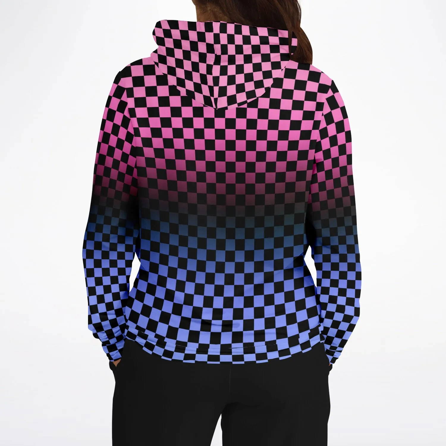 Omnisexual Pride Black Checkered Pullover Hoodie