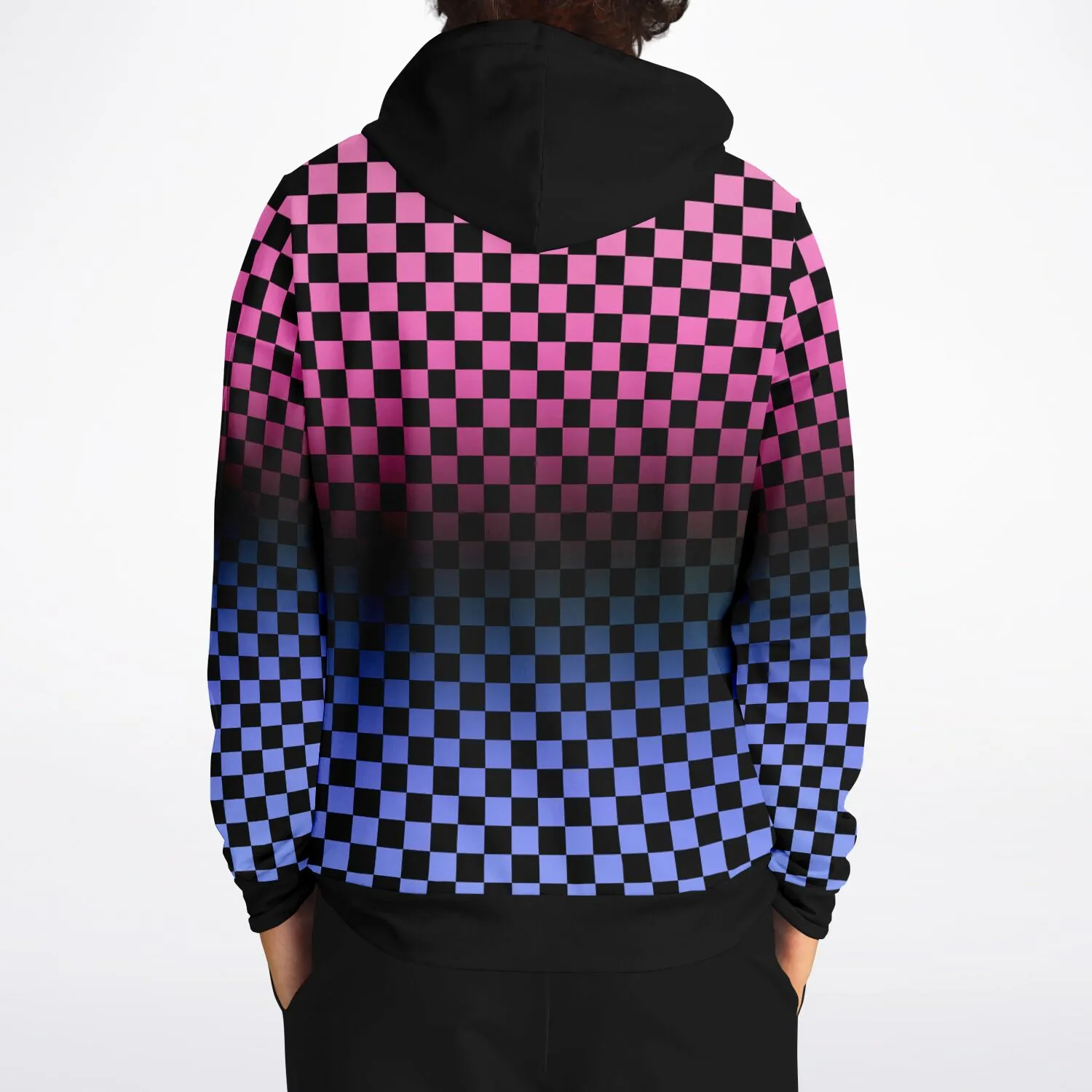 Omnisexual Pride Black Contrast Checkered Pullover Hoodie
