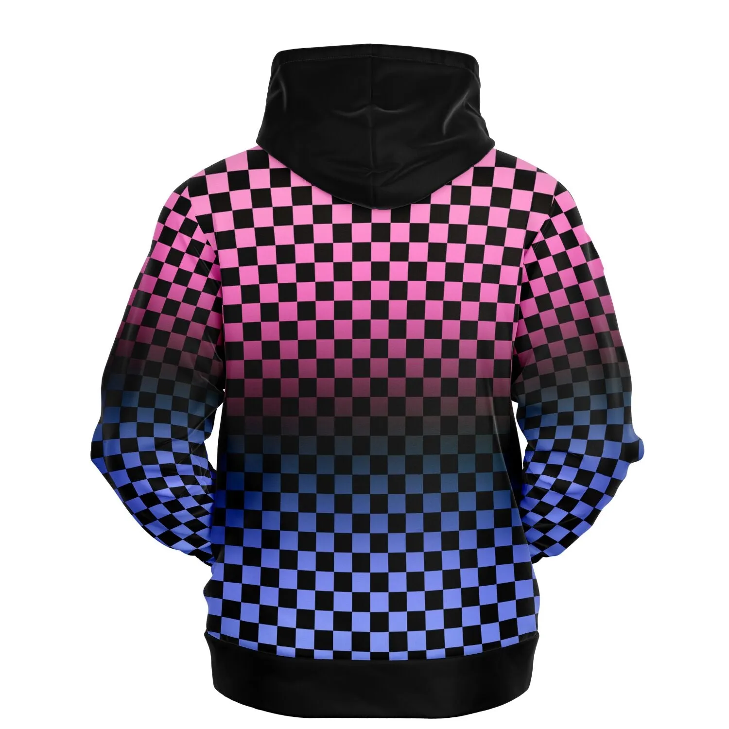 Omnisexual Pride Black Contrast Checkered Pullover Hoodie