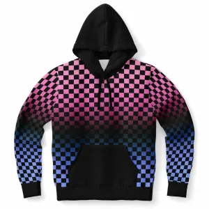 Omnisexual Pride Black Contrast Checkered Pullover Hoodie