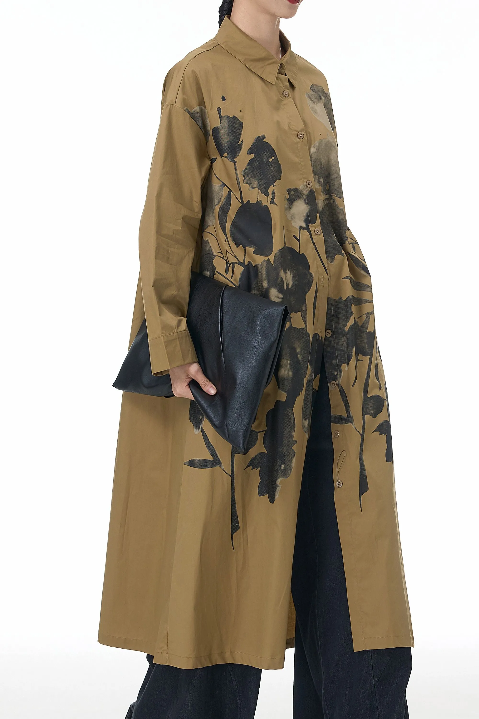 Pixel Petal Sand  Shirt Dress