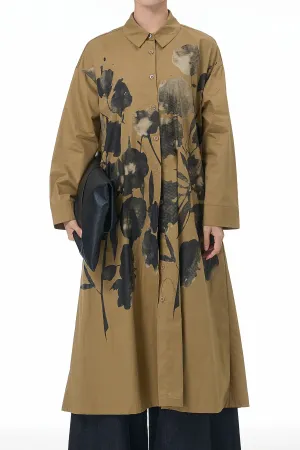 Pixel Petal Sand  Shirt Dress