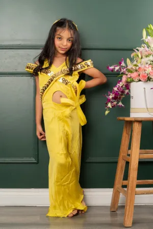 Pre-Order: Stylish heart shaped Mirror Work Jumpsuit