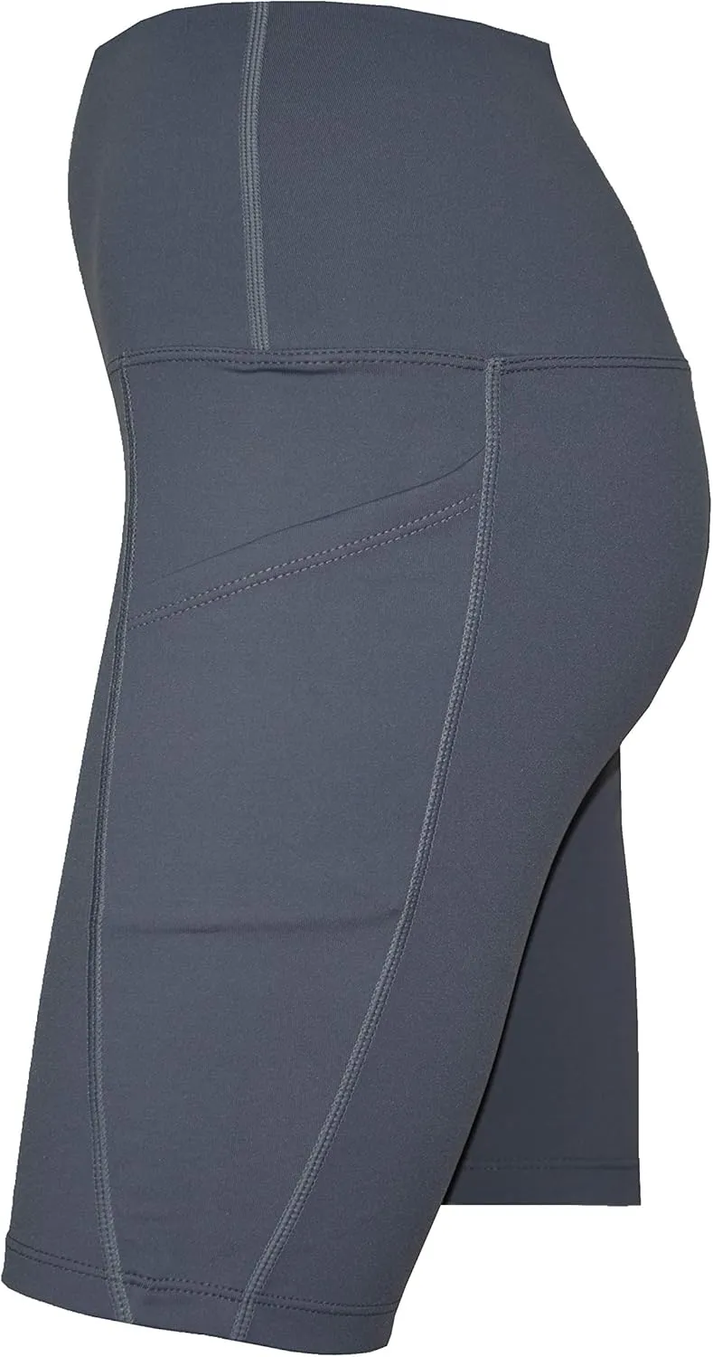 Private Island Sports Women UPF 50  Beach Board Shorts Swimsuit Hot Pants Pocket Bathing Swim Rash Guard Bottom (RM3NP-PP)