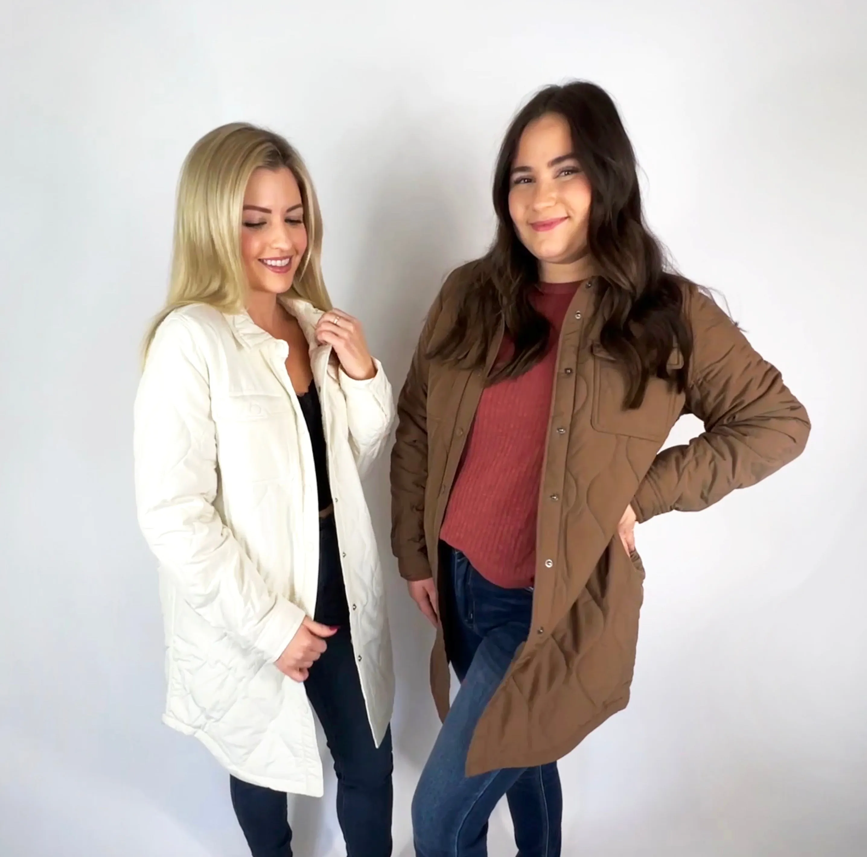 Quilted Thin Long Puffer Jacket