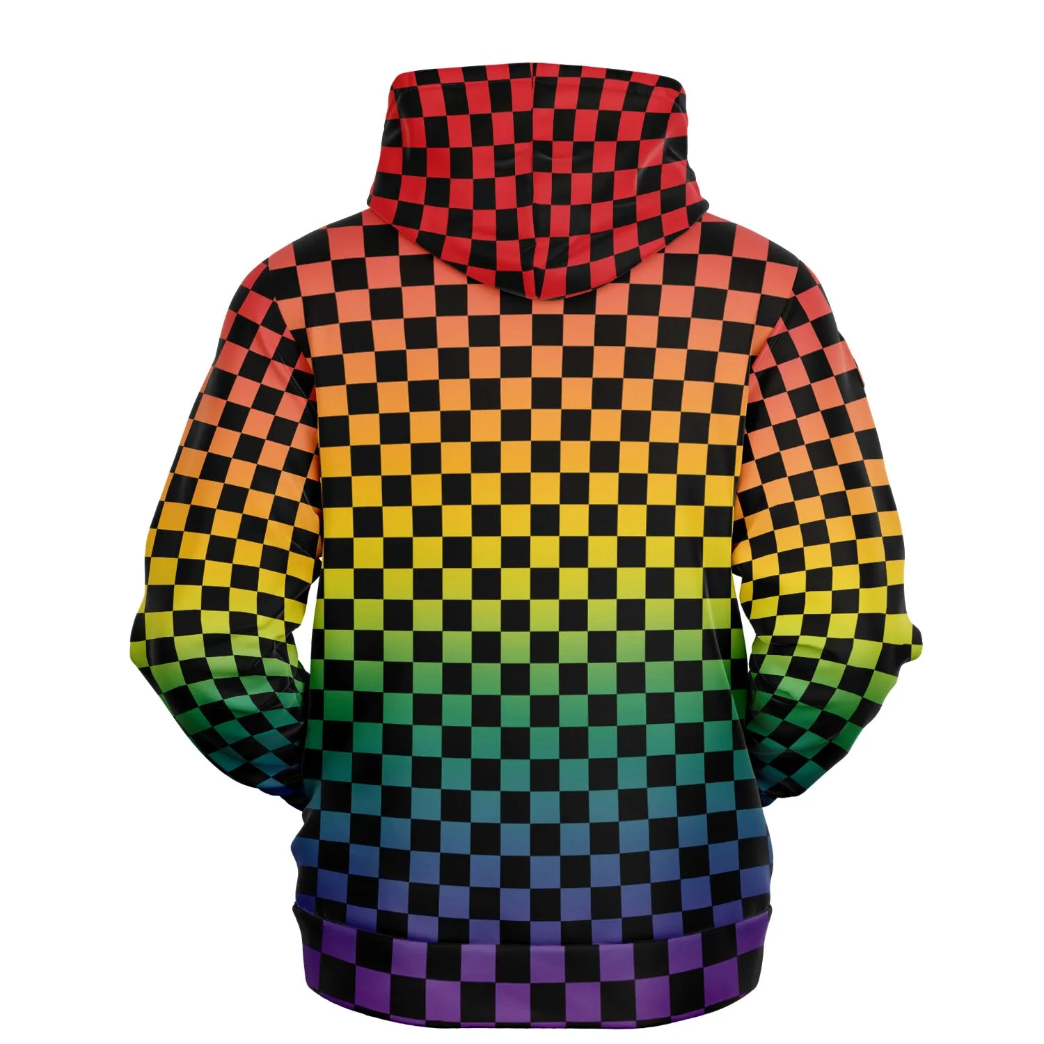 Rainbow Pride Black Checkered Pullover Hoodie