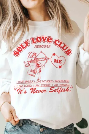 SELF LOVE CLUB Graphic Sweatshirt